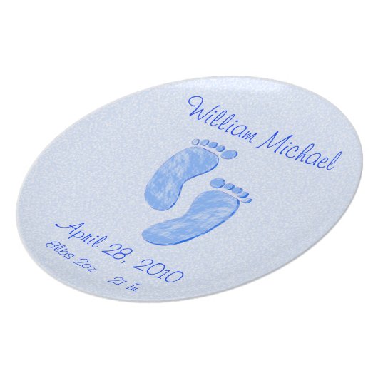 Baby Keepsake Birthplate - Personalized Plate (Left Side)