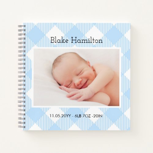 Baby Keepsake Blue Photo Memory Journal 1st Year