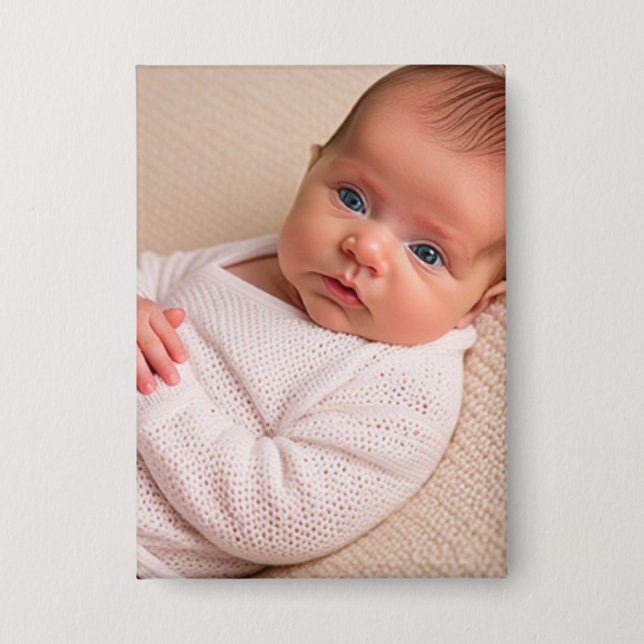  Baby  Keepsake Photo Personalize Button (Front)