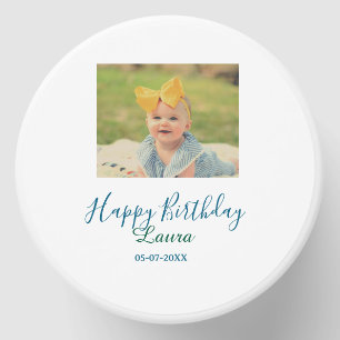 Baby kids 1st birthday add name date add photo mini candle favors