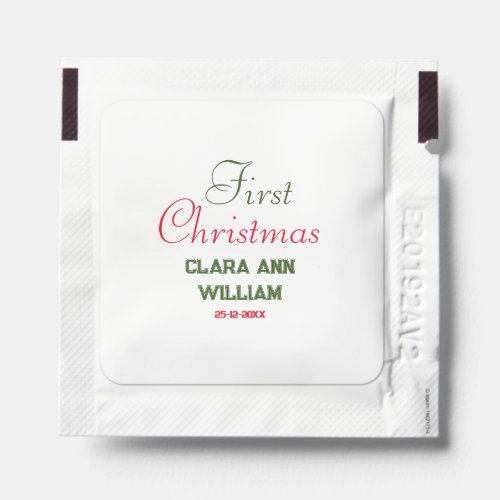 BABY KIDS FIRST CHRISTMAS HOLIDAY ADD NAME TEXT YE HAND SANITIZER PACKET