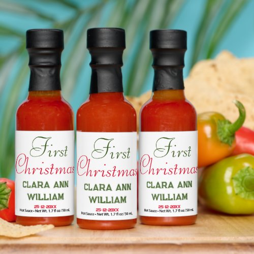 BABY KIDS FIRST CHRISTMAS HOLIDAY ADD NAME TEXT YE HOT SAUCES
