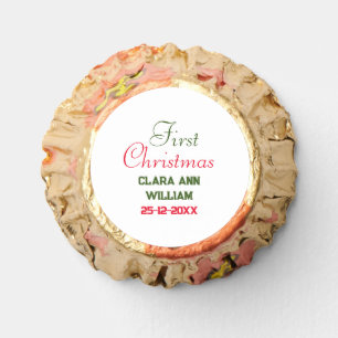 BABY KIDS FIRST CHRISTMAS HOLIDAY ADD NAME TEXT YE REESE'S PEANUT BUTTER CUPS