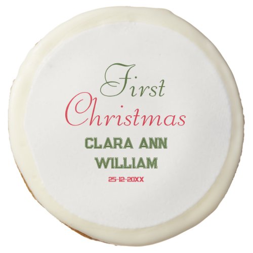 BABY KIDS FIRST CHRISTMAS HOLIDAY ADD NAME TEXT YE SUGAR COOKIE