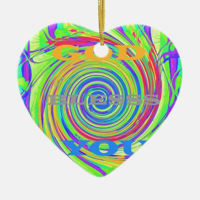 Baby Kids God Bless You..png Ceramic Ornament (Front)