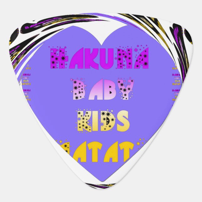 Baby Kids Hakuna Matata Grover Allman Guitar Picks (Front)