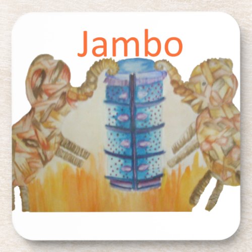 Baby Kids Jambo Jumbo  Elephants Design Drink Coaster