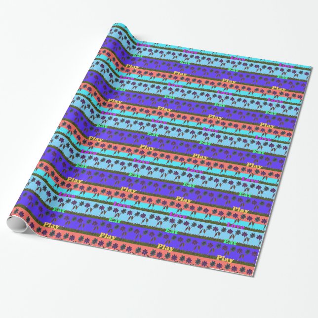 Baby kids love play colors.png wrapping paper (Unrolled)