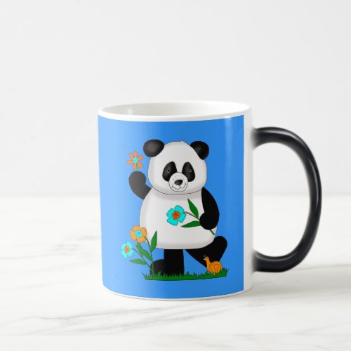 Baby Kids Panda With Flowers 2 Magic Mug