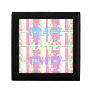 Baby Kids Peace Love Unity Hakuna Matata design.p Keepsake Box