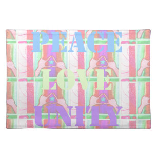 Baby Kids Peace Love Unity Hakuna Matata design.p Placemat
