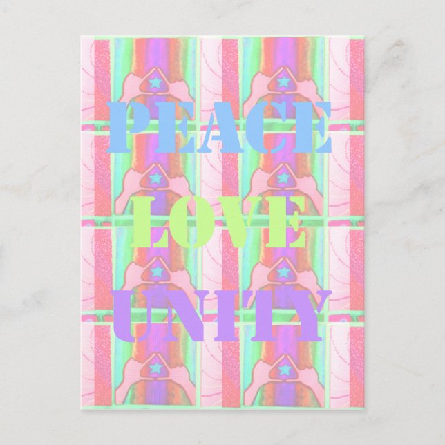 Baby Kids  Peace Love Unity Hakuna Matata design.p Postcard (Front)