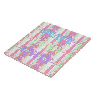 Baby Kids Peace Love Unity Hakuna Matata design.p Tile