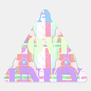 Baby Kids Peace Love Unity Hakuna Matata design.p Triangle Sticker