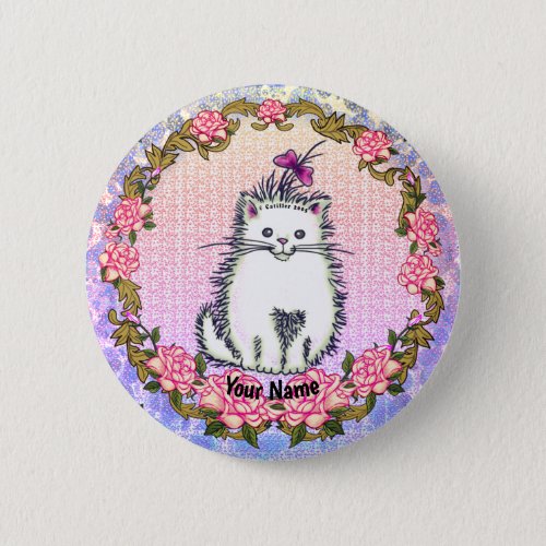 Baby Kitten Cat custom name pin