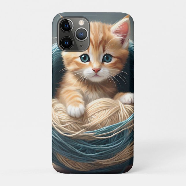 Baby Kitten In A Ball Of Wool, Case-Mate iPhone Case (Back)