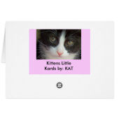 baby kitties cards (Back Horizontal)