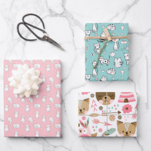Baby Kitty Wrapping Paper Sheets