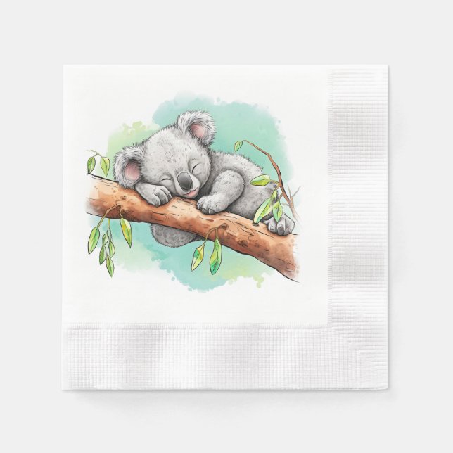 Baby Koala Baby Shower  Napkins (Front)