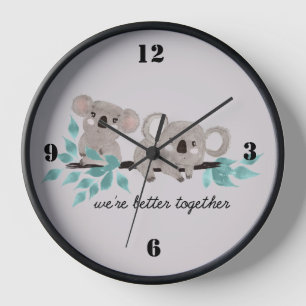 Baby Koala Bears Wall Clock