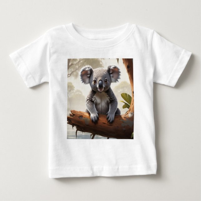 Baby Koala by a Pond Baby T-Shirt (Front)