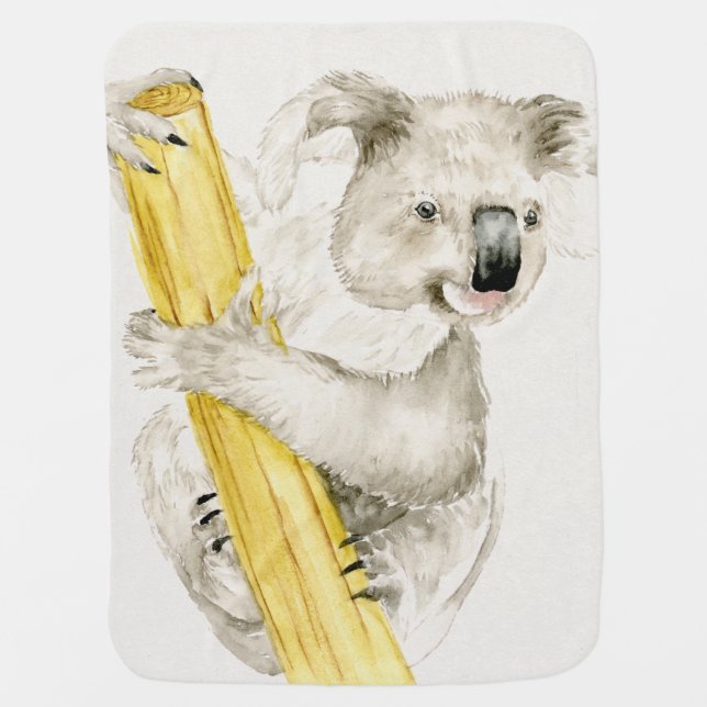 Baby Koala | Cute & Furry Baby Blanket (Front)
