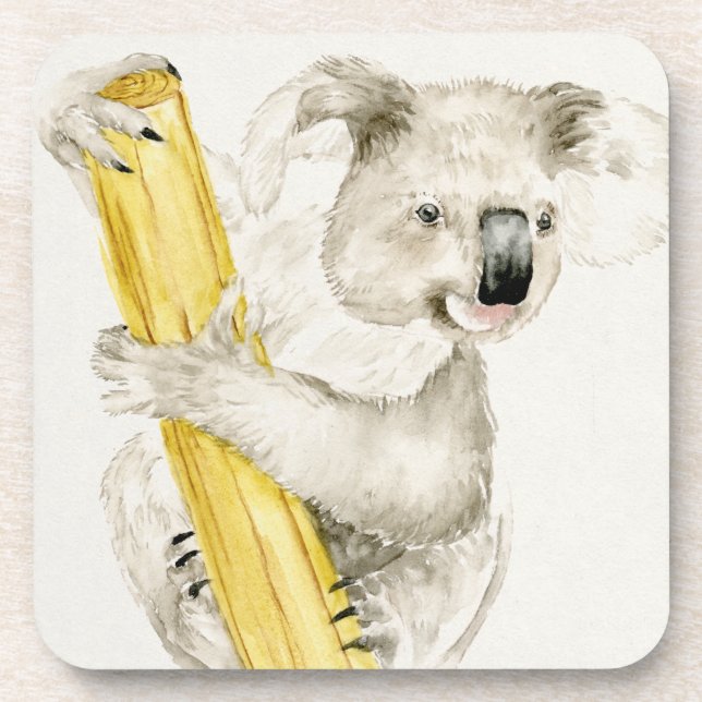 Baby Koala | Cute & Furry Beverage Coaster (Front)