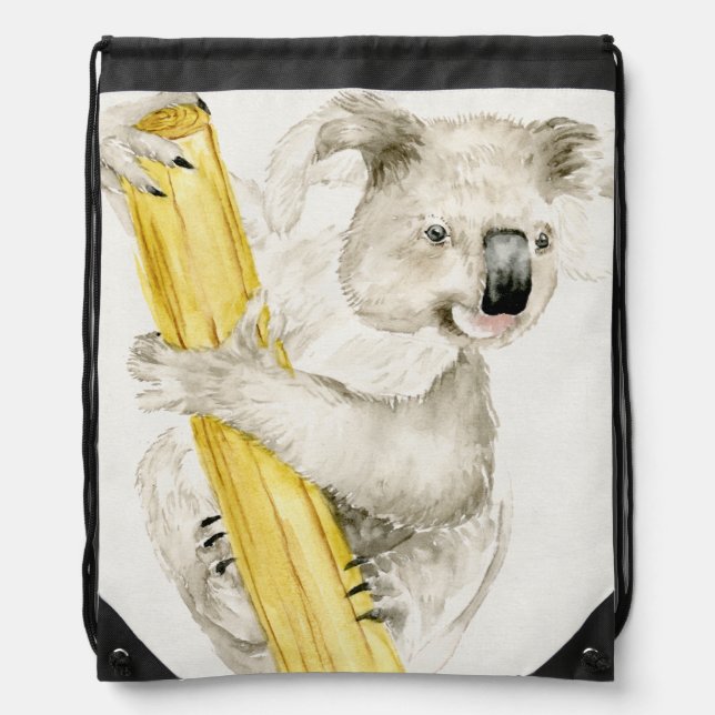 Baby Koala | Cute & Furry Drawstring Bag (Front)