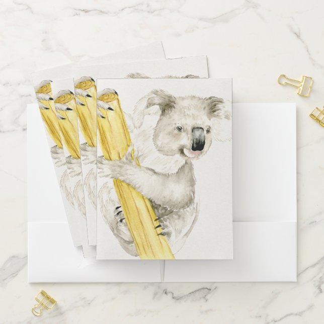 Baby Koala | Cute & Furry Pocket Folder (In Situ)