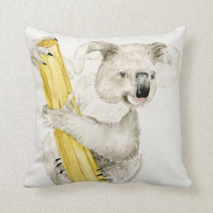 Baby Koala Cute & Furry Throw Pillow