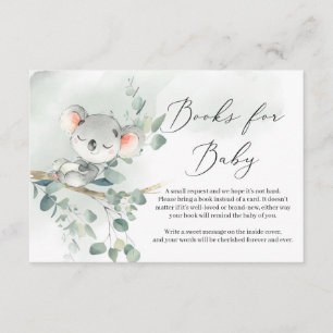 Baby koala green eucalyptus leaves Books for Baby Enclosure Card