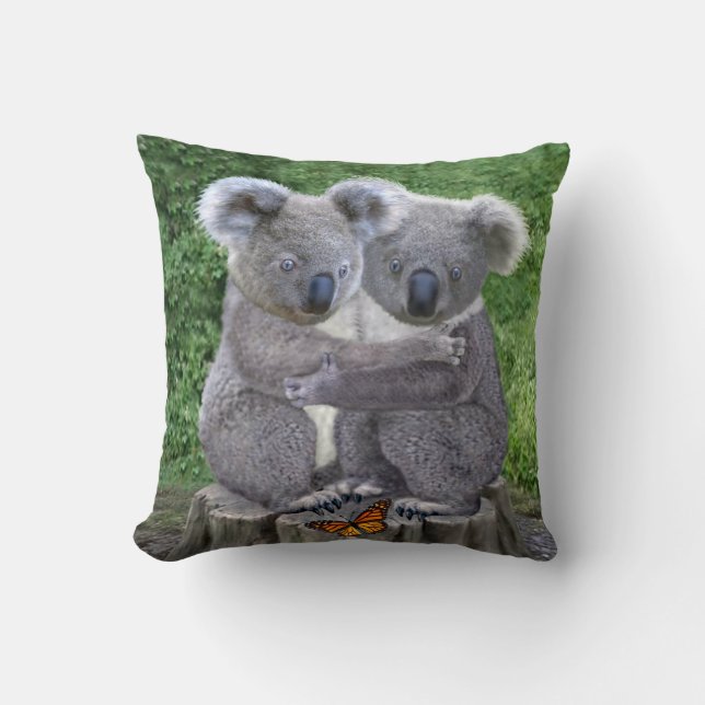 BABY KOALA HUGGIES THROW PILLOW (Front)