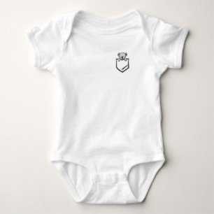 Baby Koala in Pocket Cute Baby Bodysuit