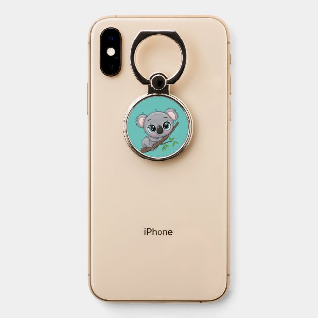 Baby Koala Phone Ring Stand (On Phone)