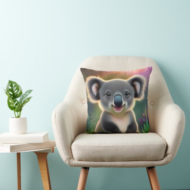 Baby Koala Throw Pillow (Chair)