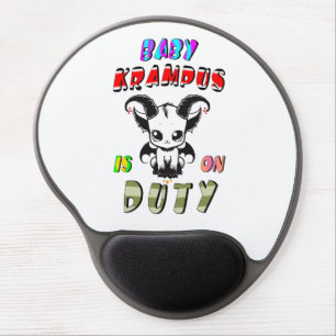 Baby Krampus Is On Duty Gel Mouse Pad