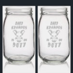 Baby Krampus Is On Duty Mason Jar<br><div class="desc">Baby Krampus Is On Duty. Custom Mason Jar 16oz, Set of 2. Krampus is a legend the half-man, half-goat who comes around every year to chase naughty children and maybe even drag them to hell. We must participate Krampus Festival on 5 December with our family, friends, and pets, by gifting...</div>