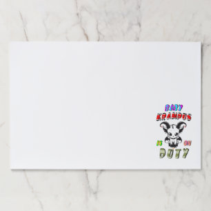 Baby Krampus Is On Duty Paper Pad