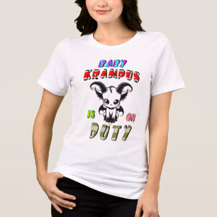 Baby Krampus Is On Duty Tri-Blend Shirt