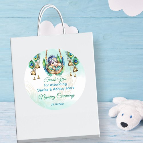 Baby Krishna Naming Namkaran Cradle Ceremony Classic Round Sticker