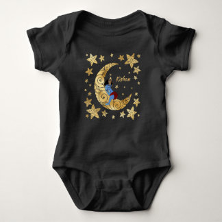 Baby Krishna sleeping on the moon between the star Bodysuit