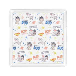 Baby Krypto & Superman Pattern Acrylic Tray