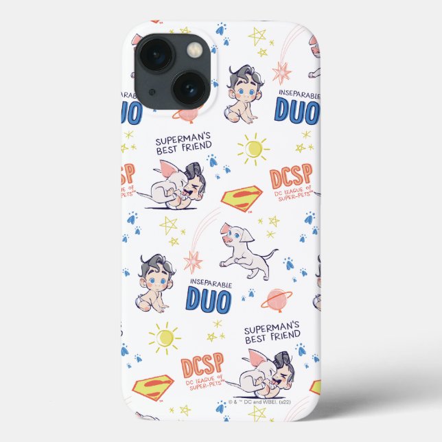 Baby Krypto & Superman Pattern Case-Mate iPhone Case (Back)