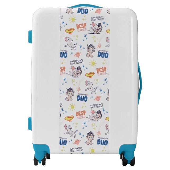 Baby Krypto & Superman Pattern Luggage (Front)