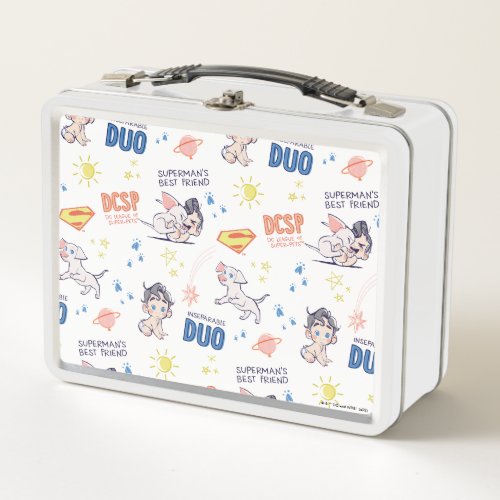 Baby Krypto  Superman Pattern Metal Lunch Box