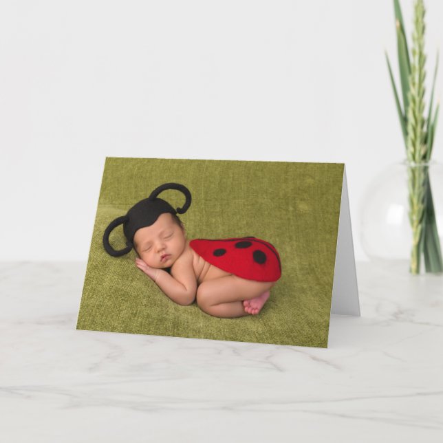 Baby Lady Beetle - Baby Card (Front)