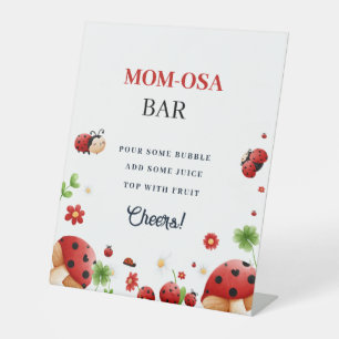 Baby lady bug Girl baby shower Favor sign