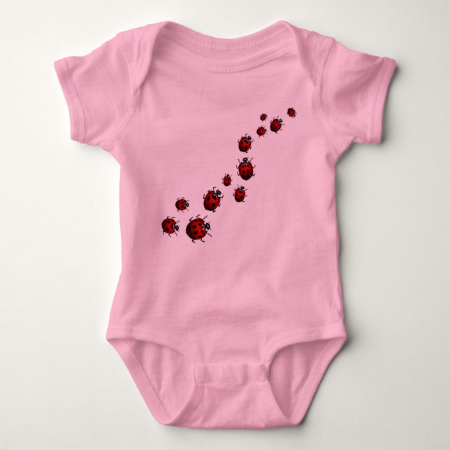 Baby Ladybug Bodysuit Cute Ladybug Baby One-piece (Front)