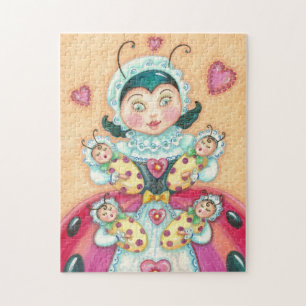Baby Ladybugs Family PUZZLE With GIFT BOX