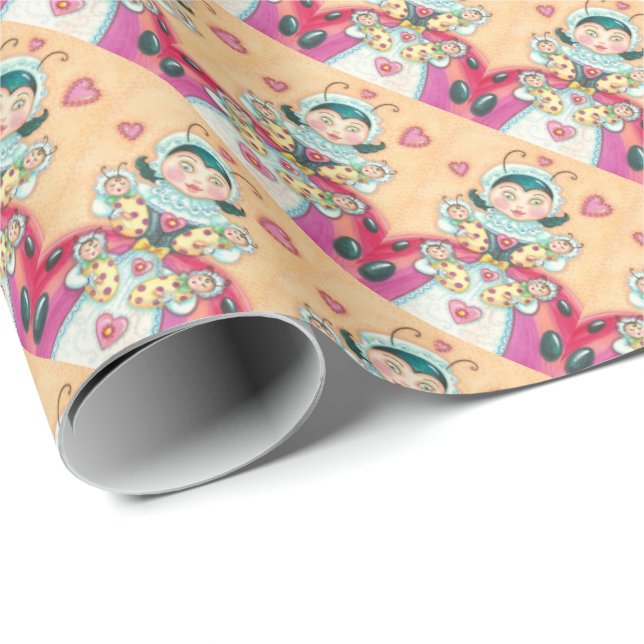 Baby Ladybugs WRAPPING PAPER (Roll Corner)